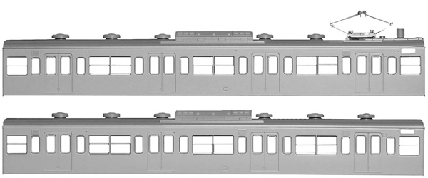国鉄(JR)103系<低運・非ユニット窓・冷改車> 増結用モハ2両ボディキット
