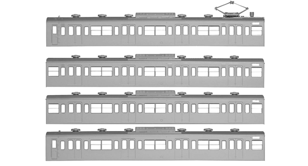 国鉄(JR)103系<低運・非ユニット窓・冷改車> 基本4両編成ボディキットB