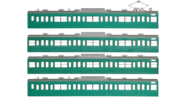 国鉄(JR)103系<低運・非ユニット窓・冷改車・エメラルドグリーン> 基本4両編成ボディキットB