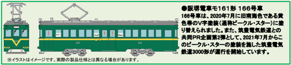 鉄道コレクション 阪堺電車モ161形166号車(ビークル・スター)