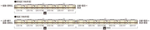117-100系近郊電車(新快速)セット(6両)
