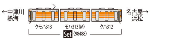313-8000系近郊電車(セントラルライナー)セット(3両)